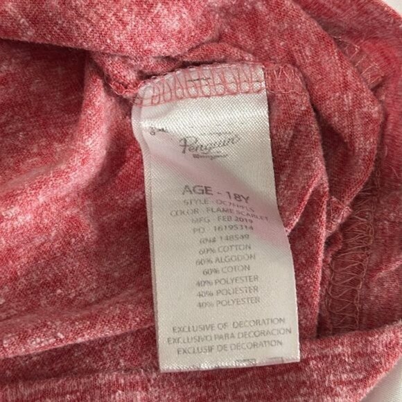 Original Penguin Boys Red Tee With Blue Shark Pocket - Picture 3 of 5